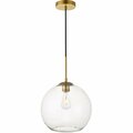 Cling Baxter 1 Light Pendant Ceiling Light with Clear Glass Brass CL2954162